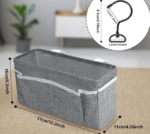 Bedside Storage Organizer/Caddy, Hanging-Style, Gray - Image 2