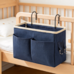 Bedside Storage Organizer With Hooks, For Bunk Beds And Dormitories