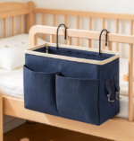 Bedside Storage Organizer With Hooks, For Bunk Beds And Dormitories