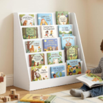 Five-Tier Wooden Children's Bookshelf With Toy Storage