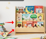 Three-Tier Children's Bookshelf With Wavy-Edge Detailing - Image 2
