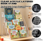 Five-Tier Compact Children's Bookshelf, Portable And Transparent (Desktop Style) - Image 2