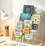 Five-Tier Compact Children's Bookshelf, Portable And Transparent (Desktop Style)