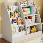 Children's Bookshelf Designed For Front-Facing Display Of Books And Toys