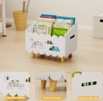 Wooden Children's Bookshelf With Adjustable Dividers For Books And Toys - Image 2