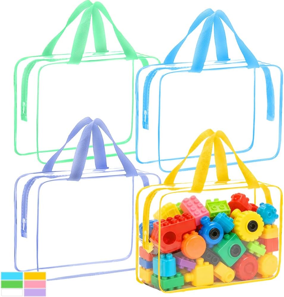 61rf1kRC7L._AC_SL1000_.jpg Extra-Large Transparent Toy Storage Bags, 4-Piece Set With Zipper - Image 1