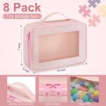 8-Piece Toy Storage Bag Set (Pink) With Transparent Pvc Viewing Windows - Image 2