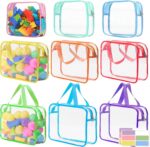 Toy Storage Bags With Dual Zippers, Handles, And Labels
