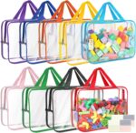 Nine-Piece Toy Storage Bag Set, Transparent Pvc With Labels