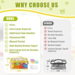 Large Transparent Toy Storage Bags, 8-Piece Set With Double Zippers - Image 2