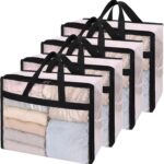 Four-Piece Transparent Mesh Storage Set, For Blankets, Clothing, And Bed Sheets