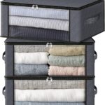 Three-Piece Clothing Storage Set, Gray Storage Bins