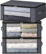 Three-Piece Clothing Storage Set, Gray Storage Bins