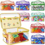 Large Transparent Toy Storage Bags, 8-Piece Set With Double Zippers