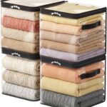Four-Piece Transparent Clothing Storage Set With Zippers, For Sweaters