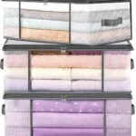 Three-Piece Clothing Storage Set, Foldable Plastic Bins For Blankets