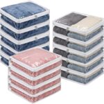 14-Piece Transparent Zippered Pvc Clothing Storage Set